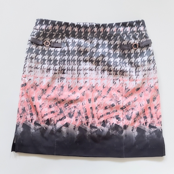 EP Pro Pants - EP Pro Houndstooth Golf Skirt Womens Size XS Gray Pink